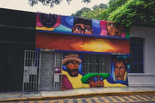 Mural street artwork created by the famed Peruvian street artist and muralist, Entes