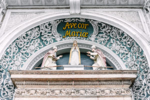 The beautiful exterior facade at Iglesia del Inmaculado Corazon de Maria