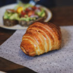 A fresh-baked croissant at Cafe de Lima