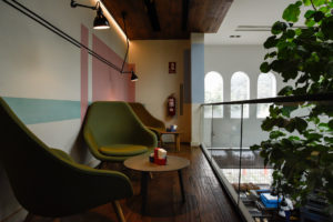 A shot of Cafe de Lima’s chic 2nd floor interior