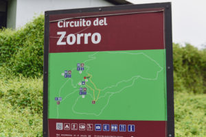 Map of the .85-mile (1.4 kilometer) Circuito del Zorro trail circuit